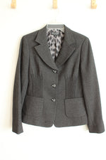 John Meyer Collection Textured Charcoal Gray Blazer | 10