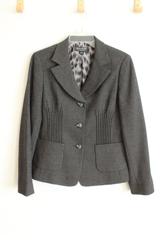 John Meyer Collection Textured Charcoal Gray Blazer | 10