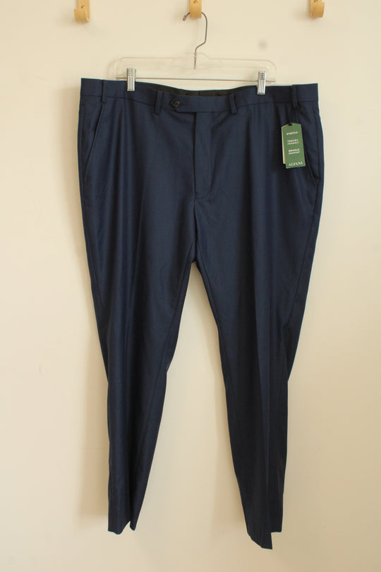 NEW Alfani Navy Slim fit Dress Pants | 42