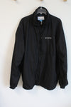 Columbia Black Fleece Lined Windbreaker Jacket | XXL