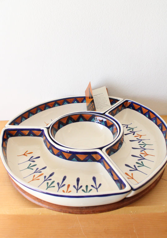 Antigua Handmade Ceramic Chip & Dip Platter