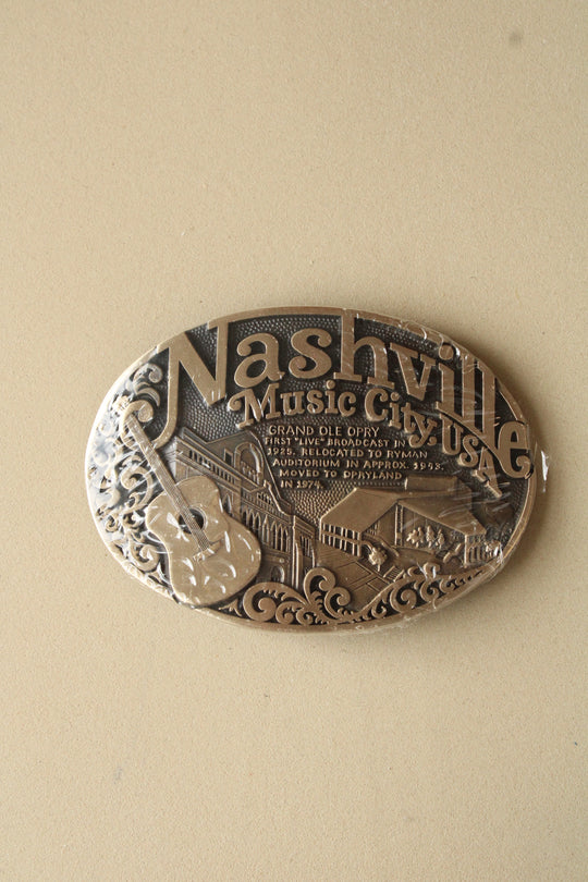 NEW Nashville Music City, USA Belt Buckle
