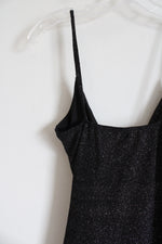 Windsor Black Silver Glitter Fitted Mini Dress | M