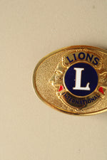 Lion's International Gold Belt Buckle