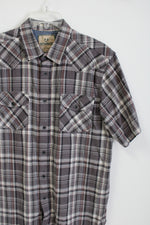 OutdoorLife Gray Plaid Button Down Shirt | L
