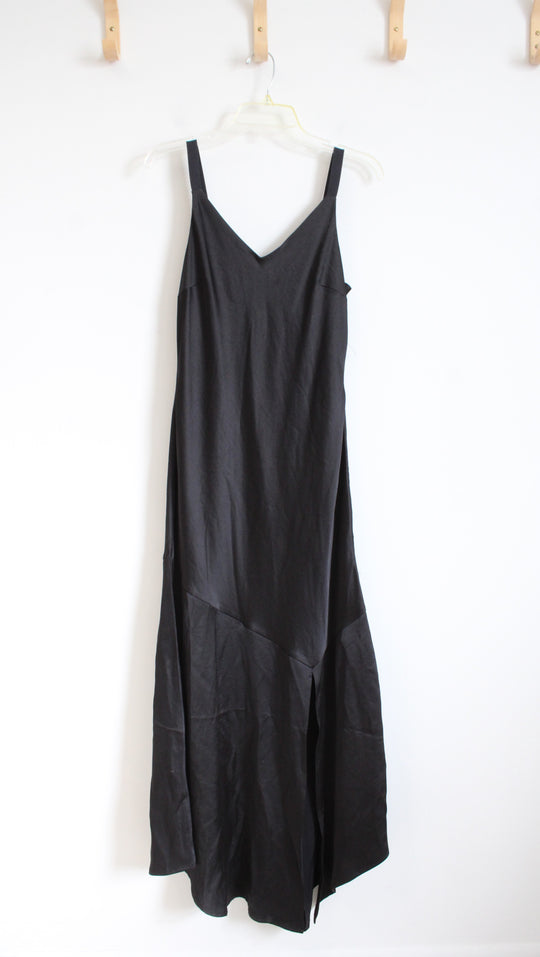 Express Black Satin Maxi Dress | M