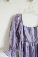 Thirty/Thirty Purple Metallic Baby Doll Dress | S