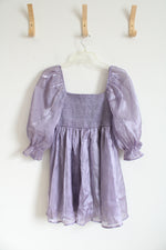 Thirty/Thirty Purple Metallic Baby Doll Dress | S