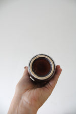 Vintage Brown Glazed Ceramic Cups | Set Of 8