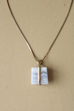 Blue Lace Agate Sterling Silver Necklace