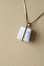 Blue Lace Agate Sterling Silver Necklace