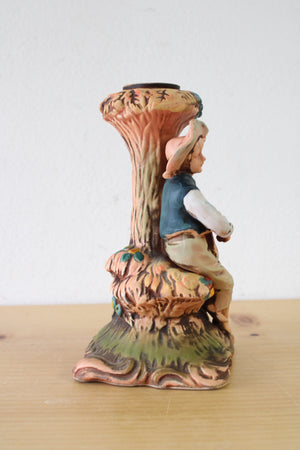 Arcadia Boy Playing Instrument Candle Holder