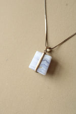 Blue Lace Agate Sterling Silver Necklace