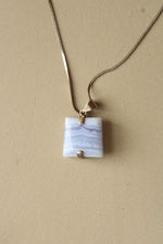 Blue Lace Agate Sterling Silver Necklace