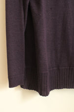 NEW Coldwater Creek Purple Wool Blend Open Cardigan | L