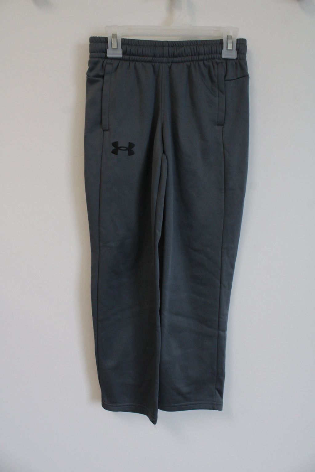 Under Armour Loose Fit Fleece Lined Gray Jogger Pants | Youth S (8)