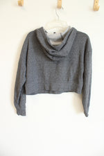 Calvin Klein Gray Performance Cropped Hoodie | S
