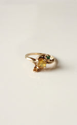 Orange Citrine 10K Yellow Gold Ring | Size 7.5
