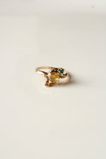 Orange Citrine 10K Yellow Gold Ring | Size 7.5