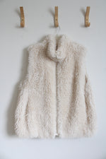 Skye's The Limit Cream Faux Fur Vest | XL