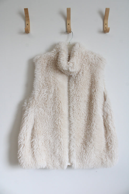Skye's The Limit Cream Faux Fur Vest | XL