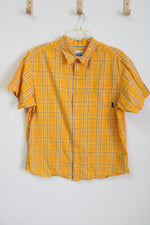 Columbia Omni-Shade Yellow Plaid Button Down Shirt | XXL