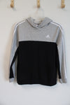 Adidas Gray Black Fleece Lined Hoodie | Youth XL (18/20)