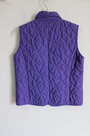 Christopher & Banks Purple Quilted Vest | S