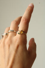 Orange Citrine 10K Yellow Gold Ring | Size 7.5
