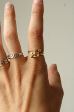 Orange Citrine 10K Yellow Gold Ring | Size 7.5