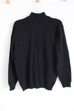 Haggar Black Knit 1/4 Zip Sweater | XL