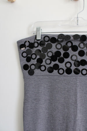 NEW The Limited Gray Black Sequined Tube Top | L