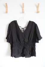 NEW Time And Tru Black Peplum Top | XL