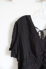 NEW Time And Tru Black Peplum Top | XL