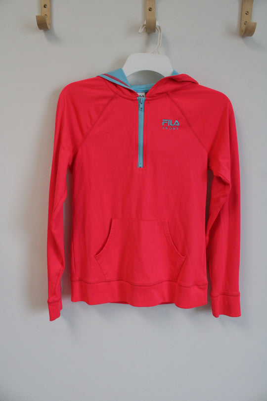 Fila Neon Pink 1/4 Zip Hoodie | Youth XL (16)