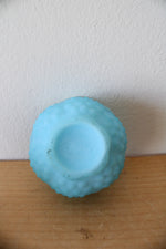 Fenton Blue Hobnail Satin Glass Fairy Lamp