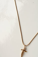 14K Yellow Gold Cross Pendant Necklace