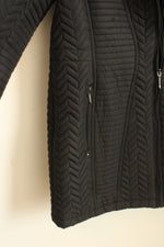 NEW Weatherproof Black Quilted Zipper Jacket | L
