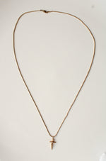 14K Yellow Gold Cross Pendant Necklace