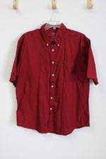 Dockers Dark Red Button Down Shirt | XL