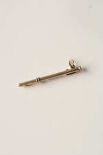 14K Yellow Gold Flute Necklace Pendant