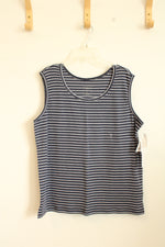 New Hasting and Smith Navy and White Striped Tank Top | L