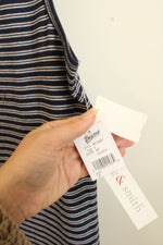 New Hasting and Smith Navy and White Striped Tank Top | L