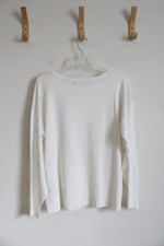 Berkley Jensen White Argyle Pearl Sweater | L