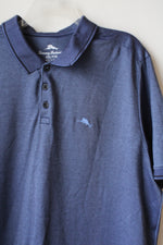 Tommy Bahama Blue Striped Polo Shirt | XXL