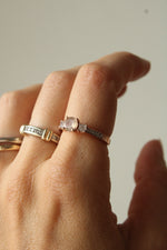 10K Rose Gold Pink Stone Ring | Size 6