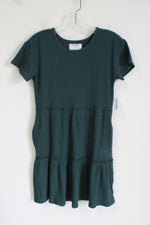 NEW Old Navy Green Ribbed Tiered Dress | Youth XL (14/16)