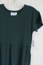 NEW Old Navy Green Ribbed Tiered Dress | Youth XL (14/16)