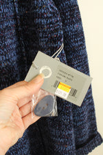 NEW Habitat Blue Multicolor Button Down Soft Sweater | S