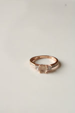 10K Rose Gold Pink Stone Ring | Size 6